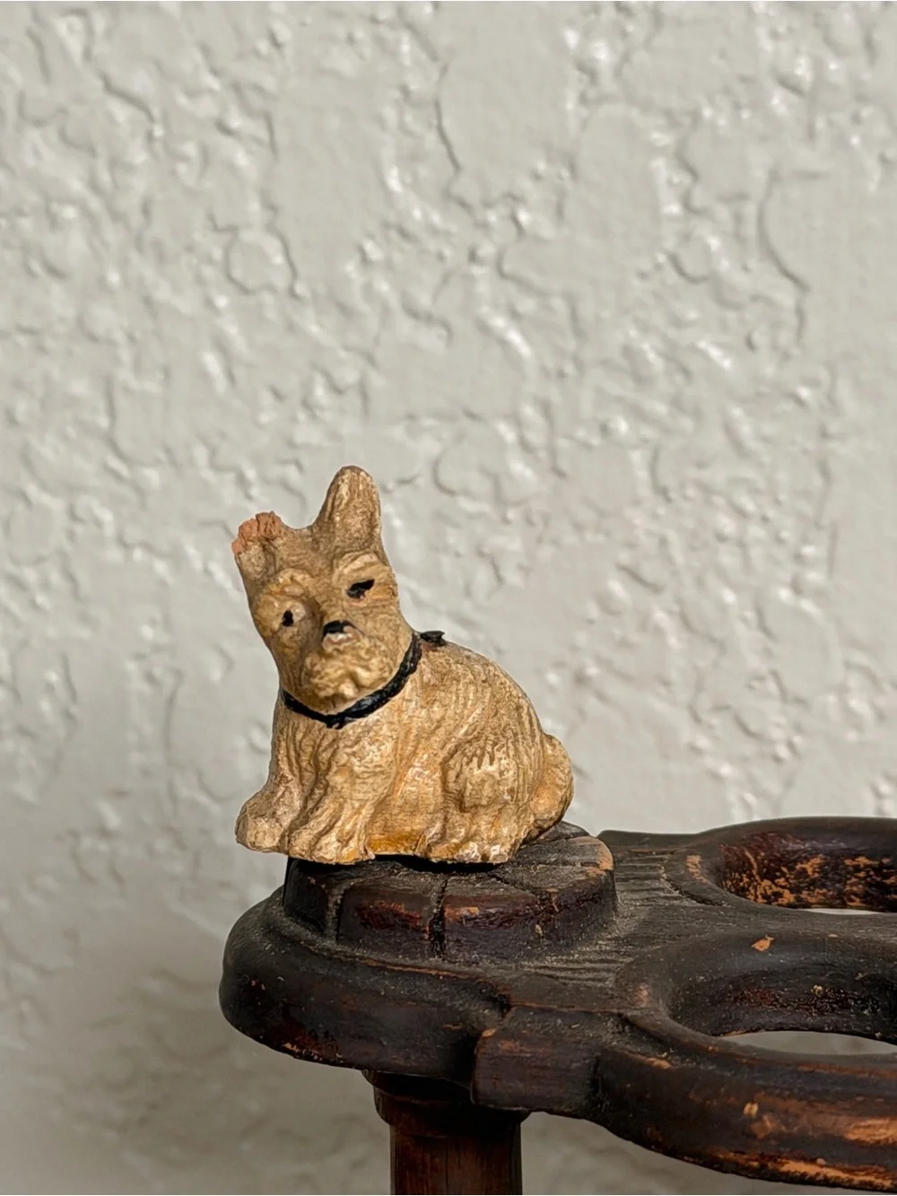 Vintage MCM Syroco Wood Pipe Cigar Holder Scottish Terrier Westie Dogs EUC